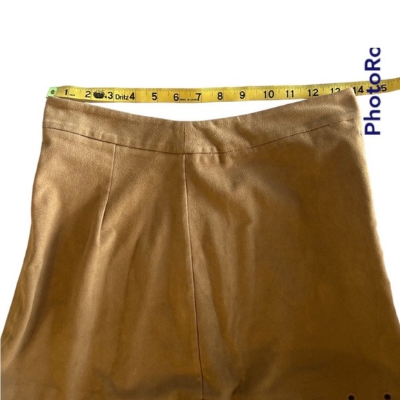 Express suede tan hippie western skirt size 4 - Picture 7 of 8